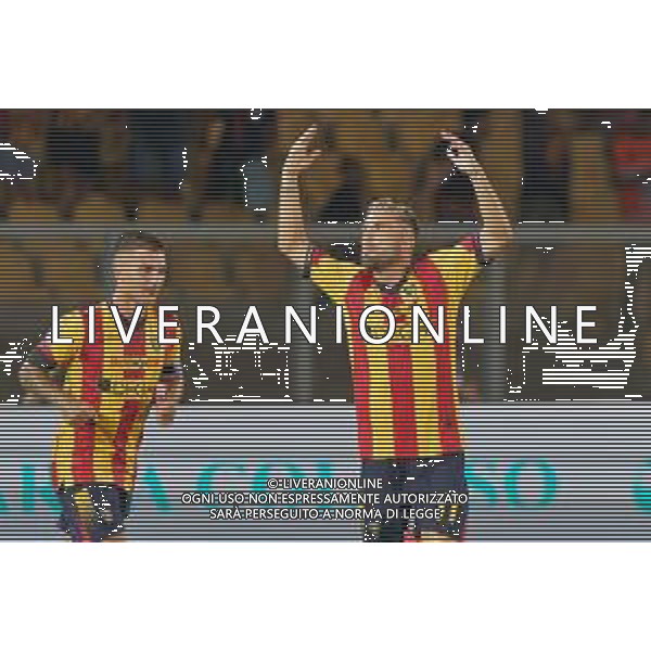 Federico Di Francesco (US Lecce) celebrates after scoring a goal during the Italian soccer Serie A match US Lecce vs SS Lazio on August 20, 2023 at Via del Mare Stadium in Lecce, Italy. Photo by Emmanuele Mastrodonato/ag. Aldo Liverani sas