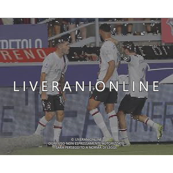 ZCP - BOLOGNA vs MILAN partita di campionato serie A - nella foto: Esultanza pulisic dopo il goal ©Claudio Zamagni/Agenzia Aldo Liverani s.a.s.