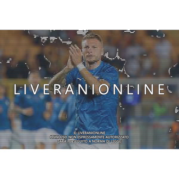 Ciro Immobile (S.S. Lazio) applauds fans during the Italian soccer Serie A match US Lecce vs SS Lazio on August 20, 2023 at Via del Mare Stadium in Lecce, Italy. Photo by Emmanuele Mastrodonato/ag. Aldo Liverani sas