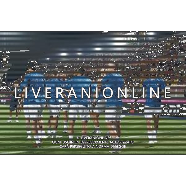 S.S. Lazio players before the Italian soccer Serie A match US Lecce vs SS Lazio on August 20, 2023 at Via del Mare Stadium in Lecce, Italy. Photo by Emmanuele Mastrodonato/ag. Aldo Liverani sas