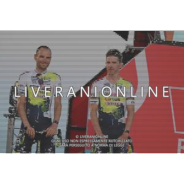 24-08-2023 Presentazione Squadre Vuelta A Espana 2023; 2023, Intermarche - Circus Wanty; Faria Da Costa, Alberto Rui; Taaramae, Rein; Barcelona; ©SIROTTI/AGENZIA ALDO LIVERANI SAS