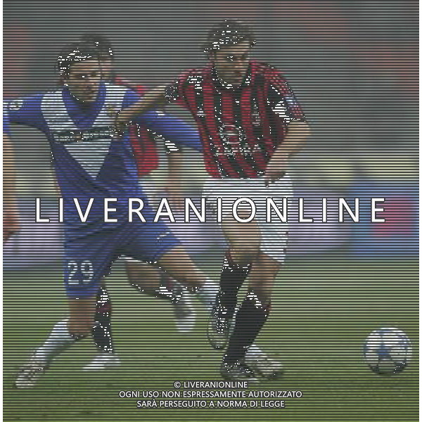 MILANO 29-11-05 COPPA ITALIA TIM - QUARTI DI FINALE MILAN - BRESCIA NELLA FOTO: VIERI - ZEBOLI PH: ANDRY/LIVERANI