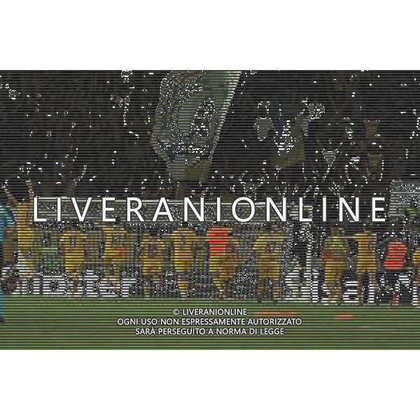 Frosinone vs Atalanta - Campionato Serie A - 2 giornata - Stadio B.Stirpe - Frosinone 26-08-2023 nella foto Esultanza Frosinone sotto la curva FOTO FEDERICO GAETANO-AG ALDO LIVERANI SAS