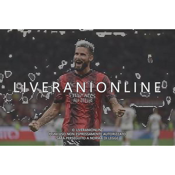 Milan vs Torino nella foto Olivier Giroud (Milan) esulta dopo il gol del 2 a 1 Milano 26-08-2023 Stadio Giuseppe Meazza - San Siro Campionato Serie A TIM - 2a giornata foto Roberto Garavaglia/ag. Aldo Liverani sas