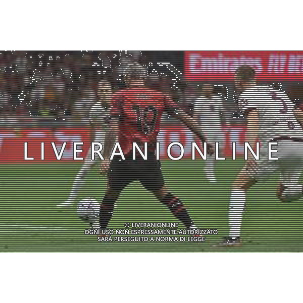 Milan vs Torino nella foto Theo Hernandez (Milan) segna il gol del 3 a 1 Milano 26-08-2023 Stadio Giuseppe Meazza - San Siro Campionato Serie A TIM - 2a giornata foto Roberto Garavaglia/ag. Aldo Liverani sas