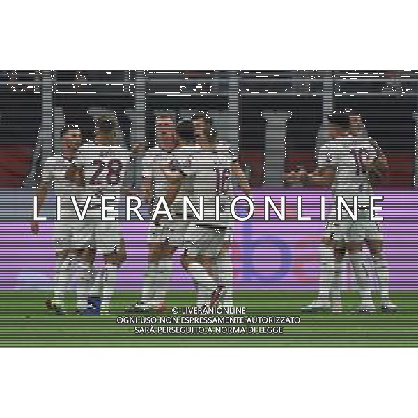 Milan vs Torino nella foto esultanza Torino dopo il gol dell\'1 a 1 Milano 26-08-2023 Stadio Giuseppe Meazza - San Siro Campionato Serie A TIM - 2a giornata foto Roberto Garavaglia/ag. Aldo Liverani sas