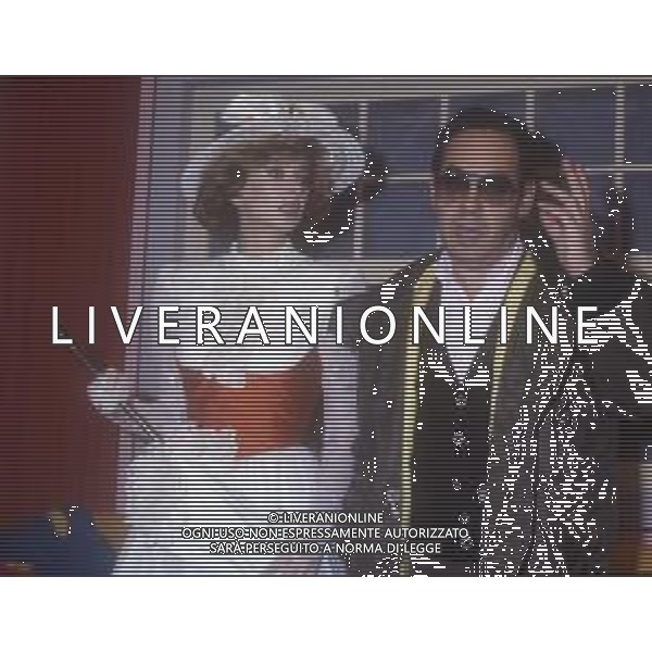 DIAP-RETROSPETTIVA GIANNI BONCOMPAGNI CONDUTTORE RADIOFONICO E PAROLIERE NELLA FOTO GIANNI BONCOMPAGNI CON ENRICA BONACCORTI A ROMA NELL\'ANNO 1987 AG ALDO LIVERANI SAS 