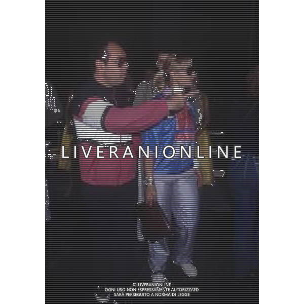 DIAP-RETROSPETTIVA GIANNI BONCOMPAGNI CONDUTTORE RADIOFONICO E PAROLIERE NELLA FOTO GIANNI BONCOMPAGNI CON HEATHER PARISI A ROMA NELL\'ANNO 1986 AG ALDO LIVERANI SAS 