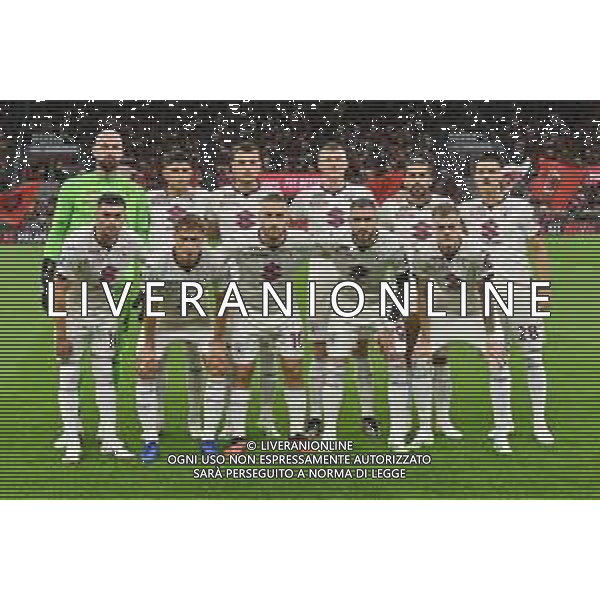Milan vs Torino nella foto formazione Torino, in piedi da SX Vanja Milinkovic-Savic, Raoul Bellanova, Alessandro Buongiorno, Perr Schuurs, Ricardo Rodriguez e Samuele Ricci; in basso da SX Nemanja Radonjic, Mergim Vojvoda, Nikola Vlasic, Antonio Sanabria e Ivan Ilic Milano 26-08-2023 Stadio Giuseppe Meazza - San Siro Campionato Serie A TIM - 2a giornata foto Roberto Garavaglia/ag. Aldo Liverani sas
