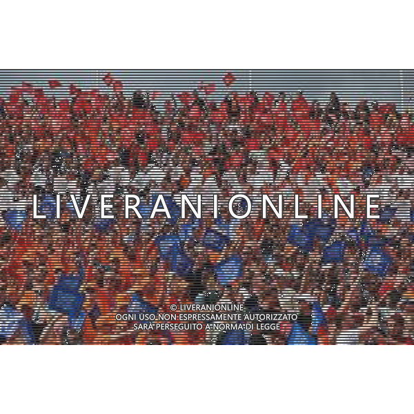 Circuit atmosphere - fans in the grandstand. 27.08.2023. Formula 1 World Championship, Rd 14, Dutch Grand Prix, Zandvoort, Netherlands, Race Day. - www.xpbimages.com, EMail: requests@xpbimages.com © Copyright: Moy / XPB Images ONLY ITALY-AG ALDO LIVERANI SAS