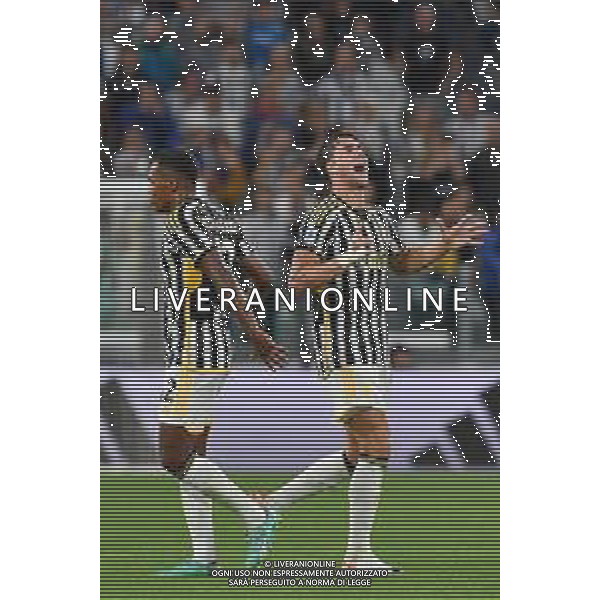 Torino 27.08.2023 Allianz Stadium @Manuela Viganti/Ag. Aldo Liverani sas Juventus vs Bologna Campionato Calcio Serie A TIM 2023/2024 2a giornata Nella foto: esultanza dusan vlahovic dopo il gol