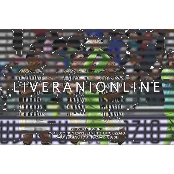 Torino 27.08.2023 Allianz Stadium @Manuela Viganti/Ag. Aldo Liverani sas Juventus vs Bologna Campionato Calcio Serie A TIM 2023/2024 2a giornata Nella foto: i giocatori della juventus salutano i tifosi