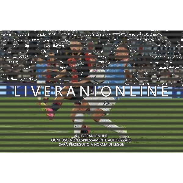 Lazio vs Genoa - Campionato Serie A - 2 giornata - Stadio Olimpico - Roma 27-08-2023 nella foto Dragusin anticipa Immobile FOTO FEDERICO GAETANO-AG ALDO LIVERANI SAS