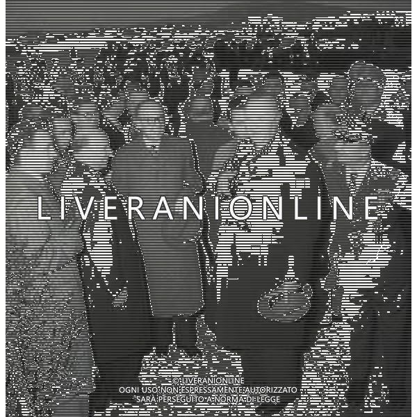 NEG-1950 ROMA VISITA IN ITALIA DEL CANCELLIERE FEDERALE DELLA GERMANIA KONRAD ADENAUER NELLA FOTO IL CANCELLIERE TEDESCO KONRAD ADENAUER CON L\'ONOREVOLE MARIO SCELBA NELL\'ANNO 1950 A ROMA FOTO SANDRO VESPASIANI-AG ALDO LIVERANI SAS