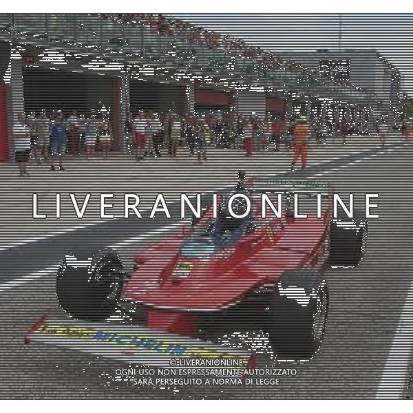 IMOLA 27 08 2023 AUTODROMO ENZO E DINO FERRARI MINARDI DAY NELLA FOTO LA FERRARI DI GILLES VILLENEUVE 1980 IN PISTA PER MINARDI DAY FOTO GIANNI SANNA-AG ALDO LIVERANI SAS
