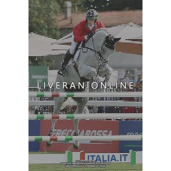 TVRG Europei Salto Ostacoli nella foto Martin Fuchs (SVI) Milano 30/08/2023 Ippodromo SNAI San Siro Campionato Europeo di Salto Ostacoli foto Roberto Garavaglia/ag. Aldo Liverani sas