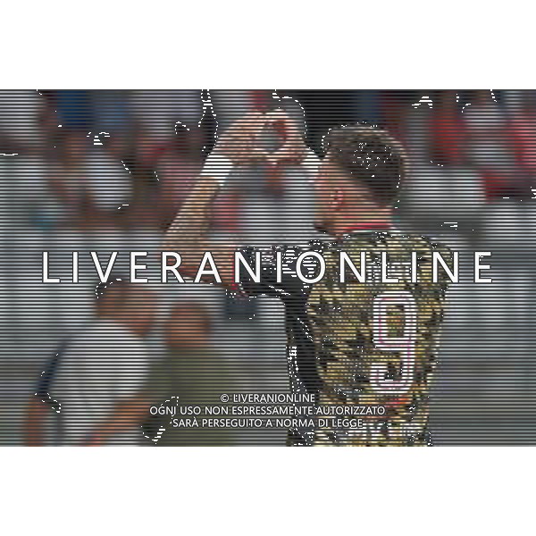 Marco Nasti (SSC Bari) celebrates after scoring a goal during the Italian Serie B match SSC Bari vs AS Cittadella on August 30, 2023 at the San Nicola stadium in Bari, Italy. Photo by Emmanuele Mastrodonato/ag. Aldo Liverani sas
