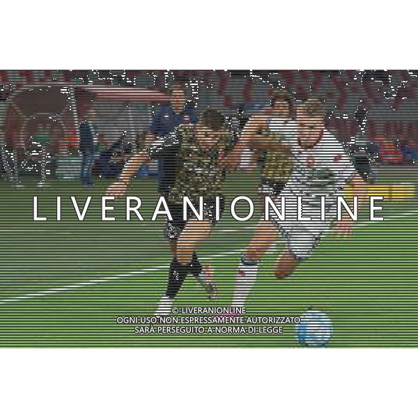 Īlias Koutsoupias (SSC Bari) and Emil Kornving (A.S. Cittadella 1973) during the Italian Serie B match SSC Bari vs AS Cittadella on August 30, 2023 at the San Nicola stadium in Bari, Italy. Photo by Emmanuele Mastrodonato/ag. Aldo Liverani sas