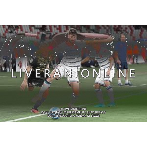Simone Branca (A.S. Cittadella 1973) and Giuseppe Sibilli (SSC Bari) during the Italian Serie B match SSC Bari vs AS Cittadella on August 30, 2023 at the San Nicola stadium in Bari, Italy. Photo by Emmanuele Mastrodonato/ag. Aldo Liverani sas