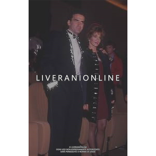 DIAP-RETROSPETTIVA MASSIMO TROISI ATTORE NELLA FOTO MASSIMO TROISI CON ANNE PARILLAUD A VENEZIA NELL\'ANNO 1989 AG ALDO LIVERANI SAS