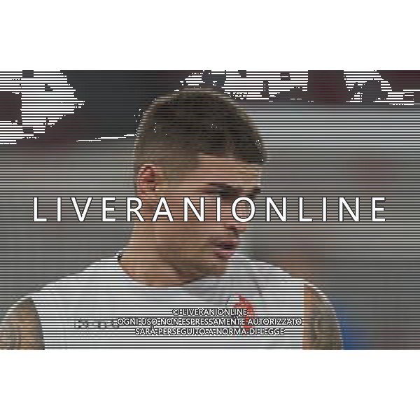Īlias Koutsoupias (SSC Bari) warm up during the Italian Serie B match SSC Bari vs AS Cittadella on August 30, 2023 at the San Nicola stadium in Bari, Italy. Photo by Emmanuele Mastrodonato/ag. Aldo Liverani sas