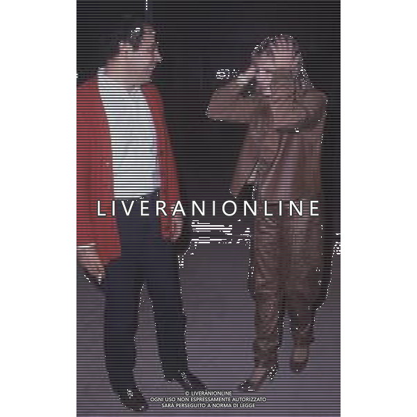 DIAP-RETROSPETTIVA GIANNI BONCOMPAGNI CONDUTTORE RADIOFONICO E PAROLIERE NELLA FOTO GIANNI BONCOMPAGNI CON ISABELLA FERRARI A ROMA NELL\'ANNO 1981 AG ALDO LIVERANI SAS