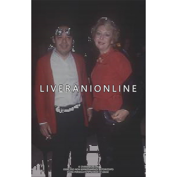 DIAP-RETROSPETTIVA GIANNI BONCOMPAGNI CONDUTTORE RADIOFONICO E PAROLIERE NELLA FOTO GIANNI BONCOMPAGNI CON ANNA MARIA GAMBINERI A ROMA NELL\'ANNO 1982 AG ALDO LIVERANI SAS