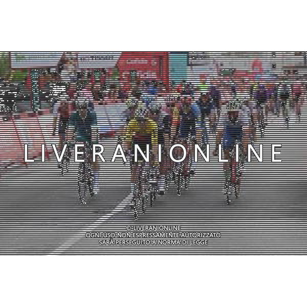 01-09-2023 Vuelta A Espana; Tappa 07 Utiel - Oliva; 2023, Totalenergies; 2023, Caja Rural - Seguros Rga; 2023, Lidl - Trek; 2023, Alpecin - Deceuninck; Soupe, Geoffrey; Aular Sanabria, Orluis; Theuns, Edward; Groves, Kaden; Oliva; ©SIROTTI / AGENZIA ALDO LIVERANI SAS
