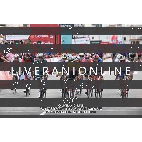 01-09-2023 Vuelta A Espana; Tappa 07 Utiel - Oliva; 2023, Totalenergies; 2023, Caja Rural - Seguros Rga; 2023, Lidl - Trek; 2023, Alpecin - Deceuninck; Soupe, Geoffrey; Aular Sanabria, Orluis; Theuns, Edward; Groves, Kaden; Oliva; ©SIROTTI / AGENZIA ALDO LIVERANI SAS