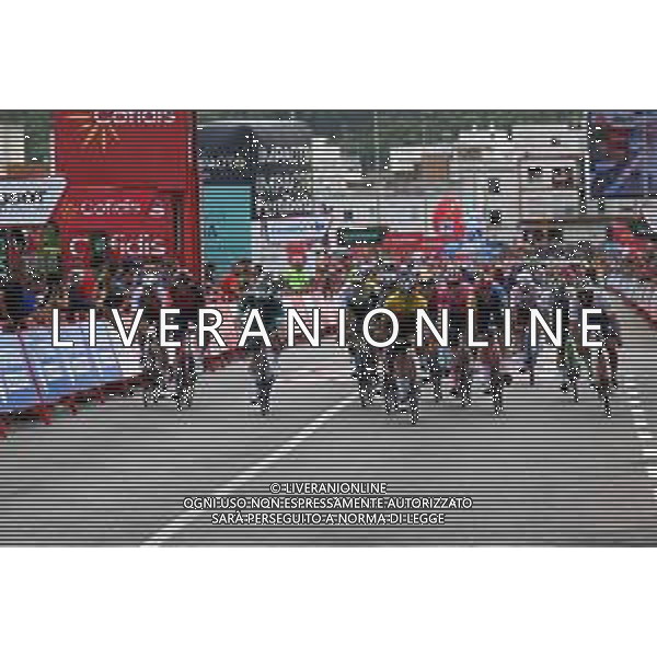 01-09-2023 Vuelta A Espana; Tappa 07 Utiel - Oliva; 2023, Totalenergies; 2023, Caja Rural - Seguros Rga; 2023, Lidl - Trek; 2023, Alpecin - Deceuninck; Soupe, Geoffrey; Aular Sanabria, Orluis; Theuns, Edward; Groves, Kaden; Oliva; ©SIROTTI / AGENZIA ALDO LIVERANI SAS
