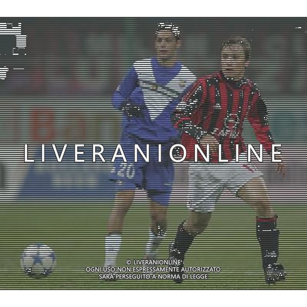 Milano 29 novembre 2005 Milan - Brescia coppa italia ottavi di finale nella foto: Simic Dario e Alberti Andrea foto Andry / Ag. Aldo Liverani