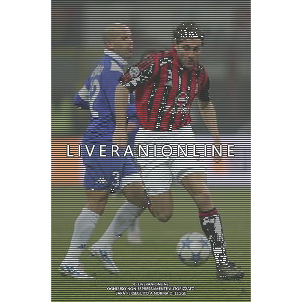 Milano 29 novembre 2005 Milan - Brescia coppa italia ottavi di finale nella foto: Vieri Christian e Di Biagio Luigi foto Andry / Ag. Aldo Liverani
