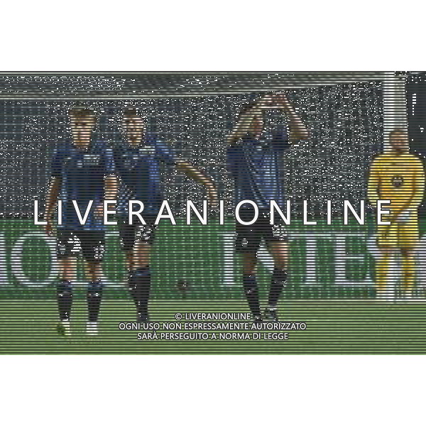 TVRG Atalanta vs Monza nella foto Gianluca Scamacca (Atalanta) DX esulta dopo il gol del 2 a 0 Bergamo 02-09-2023 Gewiss Stadium - Stadio Atleti Azzurri d\'Italia Campionato Serie A TIM - 3a giornata foto Roberto Garavaglia/ag. Aldo Liverani sas
