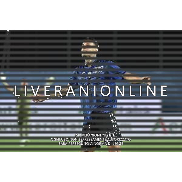 TVRG Atalanta vs Monza nella foto Gianluca Scamacca (Atalanta) esulta dopo il gol del 3 a 0 Bergamo 02-09-2023 Gewiss Stadium - Stadio Atleti Azzurri d\'Italia Campionato Serie A TIM - 3a giornata foto Roberto Garavaglia/ag. Aldo Liverani sas