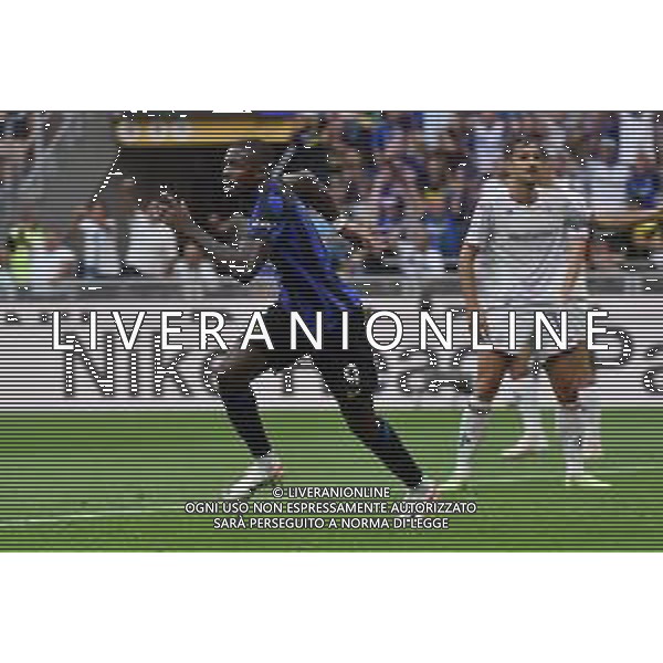 Inter vs Fiorentina nella foto Marcus Thuram (Inter) esulta dopo il gol dell\'1 a 0 Milano 03-09-2023 Stadio Giuseppe Meazza - San Siro Campionato Serie A TIM - 3a giornata foto Roberto Garavaglia/ag. Aldo Liverani sas