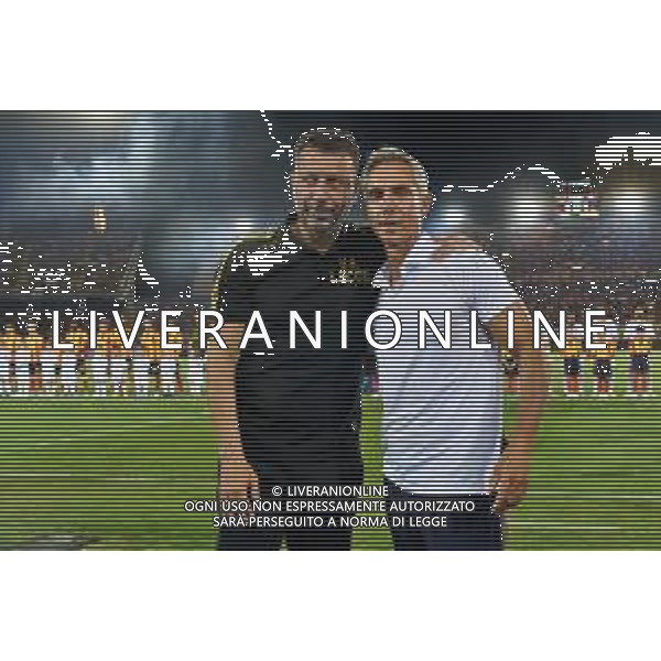 coach Roberto D’Aversa (US Lecce) and coach Paulo Sousa (US Salernitana 1919) during the Italian soccer Serie A match US Lecce vs US Salernitana 1919 on September 3, 2023 at Via del Mare Stadium in Lecce, Italy. Photo by Emmanuele Mastrodonato/ag. Aldo Liverani sas/ AGENZIA ALDO LIVERANI SAS