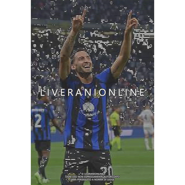 Inter vs Fiorentina nella foto Hakan Calhanoglu (Inter) esulta dopo il gol del 3 a 0 Milano 03-09-2023 Stadio Giuseppe Meazza - San Siro Campionato Serie A TIM - 3a giornata foto Roberto Garavaglia/ag. Aldo Liverani sas