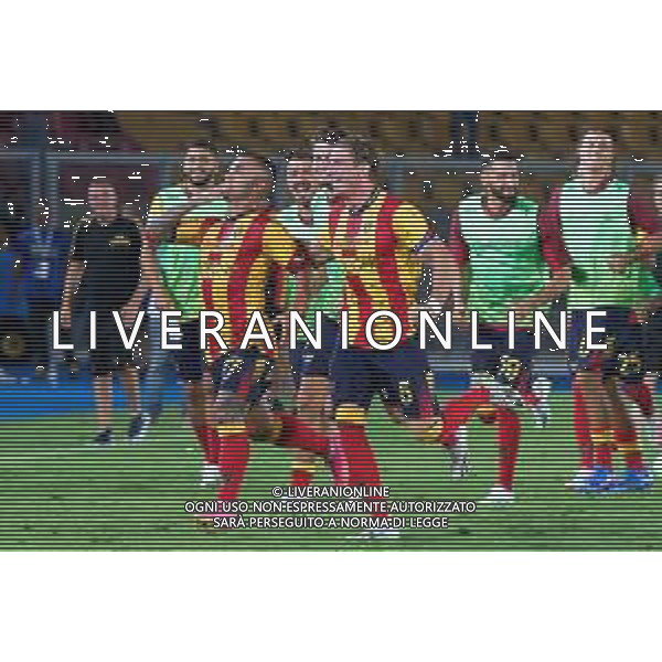 Gabriel Strefezza (US Lecce) celebrates after scoring a goal with teammates during the Italian soccer Serie A match US Lecce vs US Salernitana 1919 on September 3, 2023 at Via del Mare Stadium in Lecce, Italy. Photo by Emmanuele Mastrodonato/ag. Aldo Liverani sas/AGENZIA ALDO LIVERANI SAS