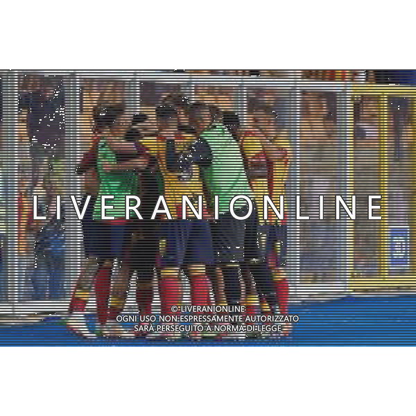 Gabriel Strefezza (US Lecce) celebrates after scoring a goal with teammates during the Italian soccer Serie A match US Lecce vs US Salernitana 1919 on September 3, 2023 at Via del Mare Stadium in Lecce, Italy. Photo by Emmanuele Mastrodonato/ag. Aldo Liverani sas/AGENZIA ALDO LIVERANI SAS