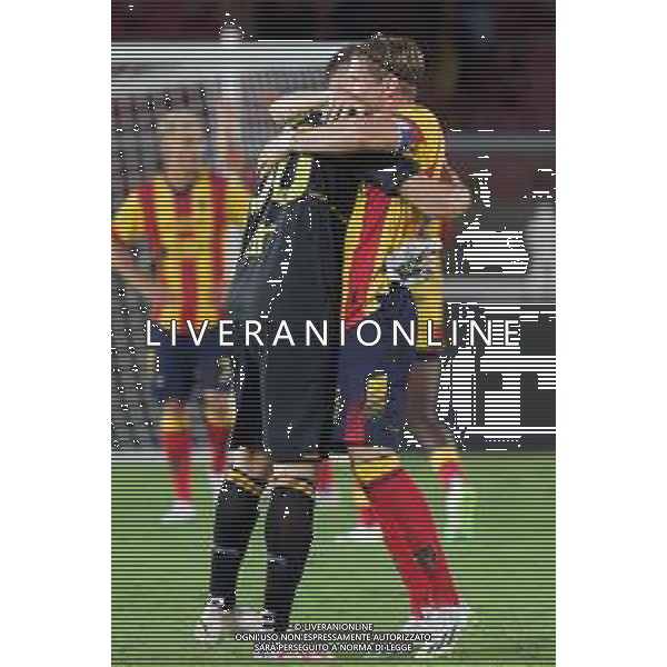 Federico Baschirotto (US Lecce) and Wladimiro Falcone (US Lecce) celebrates the victory during the Italian soccer Serie A match US Lecce vs US Salernitana 1919 on September 3, 2023 at Via del Mare Stadium in Lecce, Italy. Photo by Emmanuele Mastrodonato/ag. Aldo Liverani sas/AGENZIA ALDO LIVERANI SAS