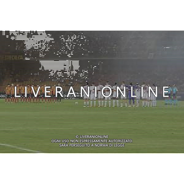 Players of the two teams prior to the minute of silence in memory of the victims of the Brandizzo accident during the Italian soccer Serie A match US Lecce vs US Salernitana 1919 on September 3, 2023 at Via del Mare Stadium in Lecce, Italy. Photo by Emmanuele Mastrodonato/ag. Aldo Liverani sas/AGENZIA ALDO LIVERANI SAS