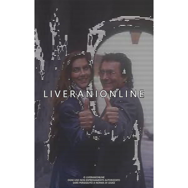 DIAP-RETROSPETTIVA ALBANO CARRISI CANTANTE NELLA FOTO ALBANO CARRISI NELL\'ANNO 1999 AL FESTIVAL DI SANREMO CON ROMINA POWER AG ALDO LIVERANI SAS  