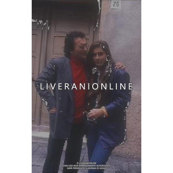 DIAP-RETROSPETTIVA ALBANO CARRISI CANTANTE NELLA FOTO ALBANO CARRISI NELL\'ANNO 1999 AL FESTIVAL DI SANREMO CON ROMINA POWER AG ALDO LIVERANI SAS  