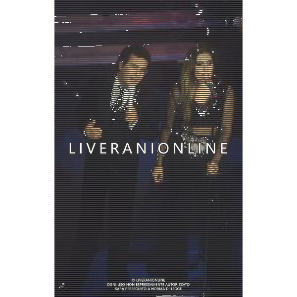 DIAP-RETROSPETTIVA ALBANO CARRISI CANTANTE NELLA FOTO ALBANO CARRISI CON ROMINA POWER AL FESTIVAL DI SANREMO NELL\'ANNO 1991 AG ALDO LIVERANI SAS