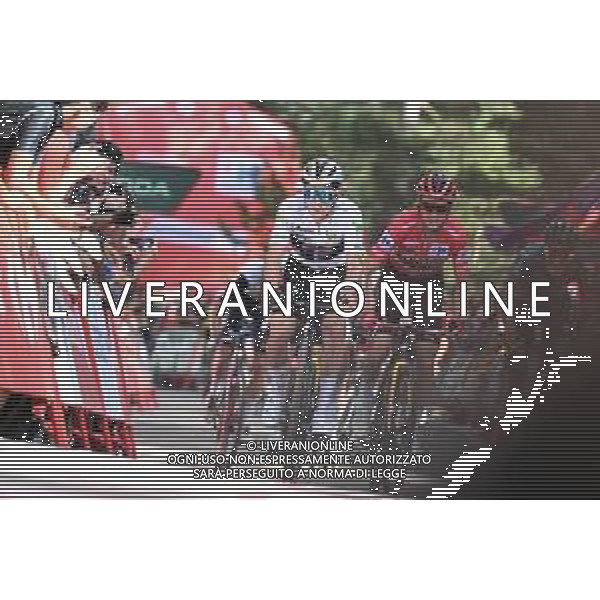 06-09-2023 Vuelta A Espana; Tappa 11 Lerma - Laguna Negra De Urbion; 2023, Jumbo - Visma; 2023, Soudal - Quickstep; Kuss, Sepp; Evenepoel, Remco; Laguna Negra De Urbion; ©SIROTTI / AGENZIA ALDO LIVERANI SAS