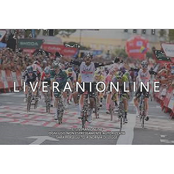 07-09-2023 Vuelta A Espana; Tappa 12 Olvega - Zaragoza; 2023, Uae Emirates; 2023, Alpecin - Deceuninck; 2023, Intermarche - Circus Wanty; Molano, Sebastian; Groves, Kaden; Oliveira, Rui; Van Poppel, Boy; Zaragoza; ©SIROTTI / AGENZIA ALDO LIVERANI SAS