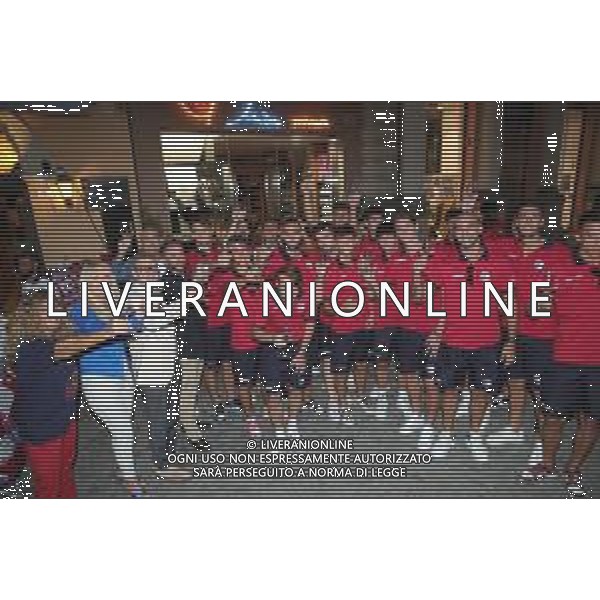 IMOLA 07 09 2023 PRESENTAZIONE IMOLESE CALCIO IN PIAZZA GRAMSCI BAR PEARSOT NELLA FOTO BRINDISI PRESIDENTE DOMENICO ALTOMONTE DIRIGENTE ULISSE SAVINI ALLENATORE GIANNI D\'AMORE E GIOCATORI ©SANNA / AGENZIA ALDO LIVERANI SAS