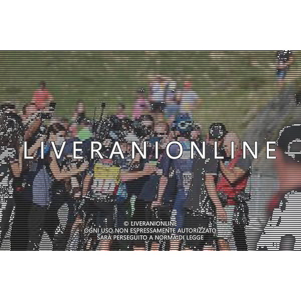 09-09-2023 Vuelta A Espana; Tappa 14 Sauveterre De Bearn - Larra Belagua; 2023, Soudal - Quickstep; 2023, Dsm - Firmenich; Evenepoel, Remco; Bardet, Romain; Larra Belagua; ©SIROTTI/AGENZIA ALDO LIVERANI SAS