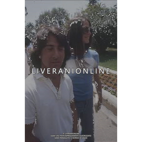 Dia- RETROSPETTIVA DUSTIN HOFFMAN ATTORE NELLA FOTO DUSTIN HOFFMAN NEL 1975 AL FESTIVAL INTERNAZIONALE DEL CINEMA DI CANNES CON LA MOGLIE ANNE BYRNE AG ALDO LIVERANI SAS