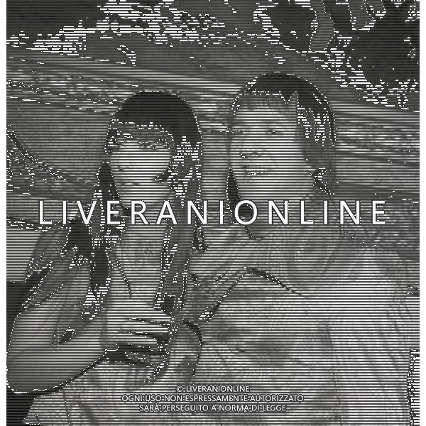 NEG-RETROSPETTIVA SONNY BONO CANTANTE NELLA FOTO SONNY BONO CON CHER A SANREMO NELL\'ANNO 1967 AG ALDO LIVERANI SAS